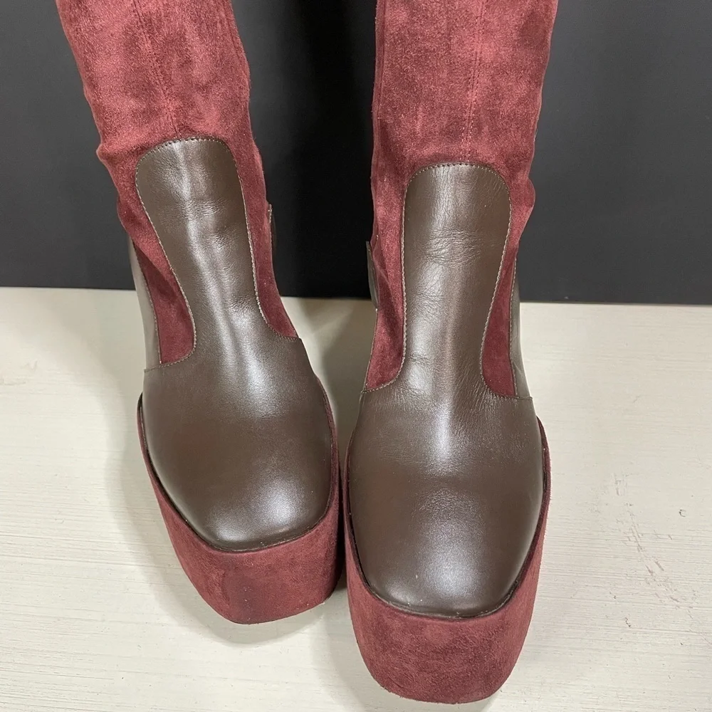 Louis Vuitton Boots LV Podium Platform Boots Authentic COA LV Tall Boots 🔥 - Picture 6 of 14